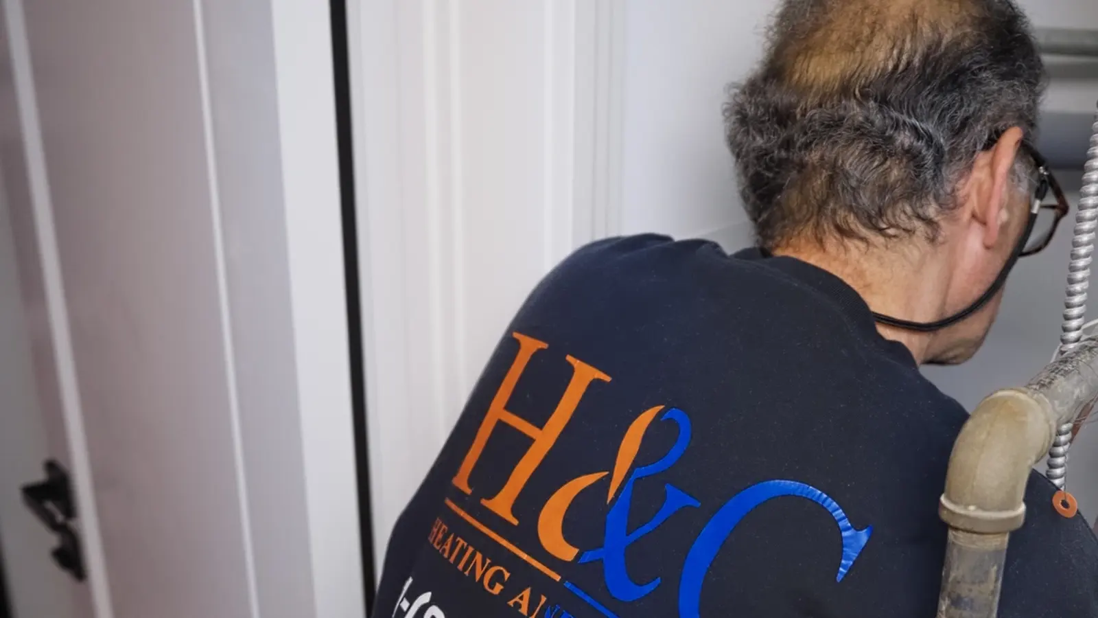 H&C technician working on water lines