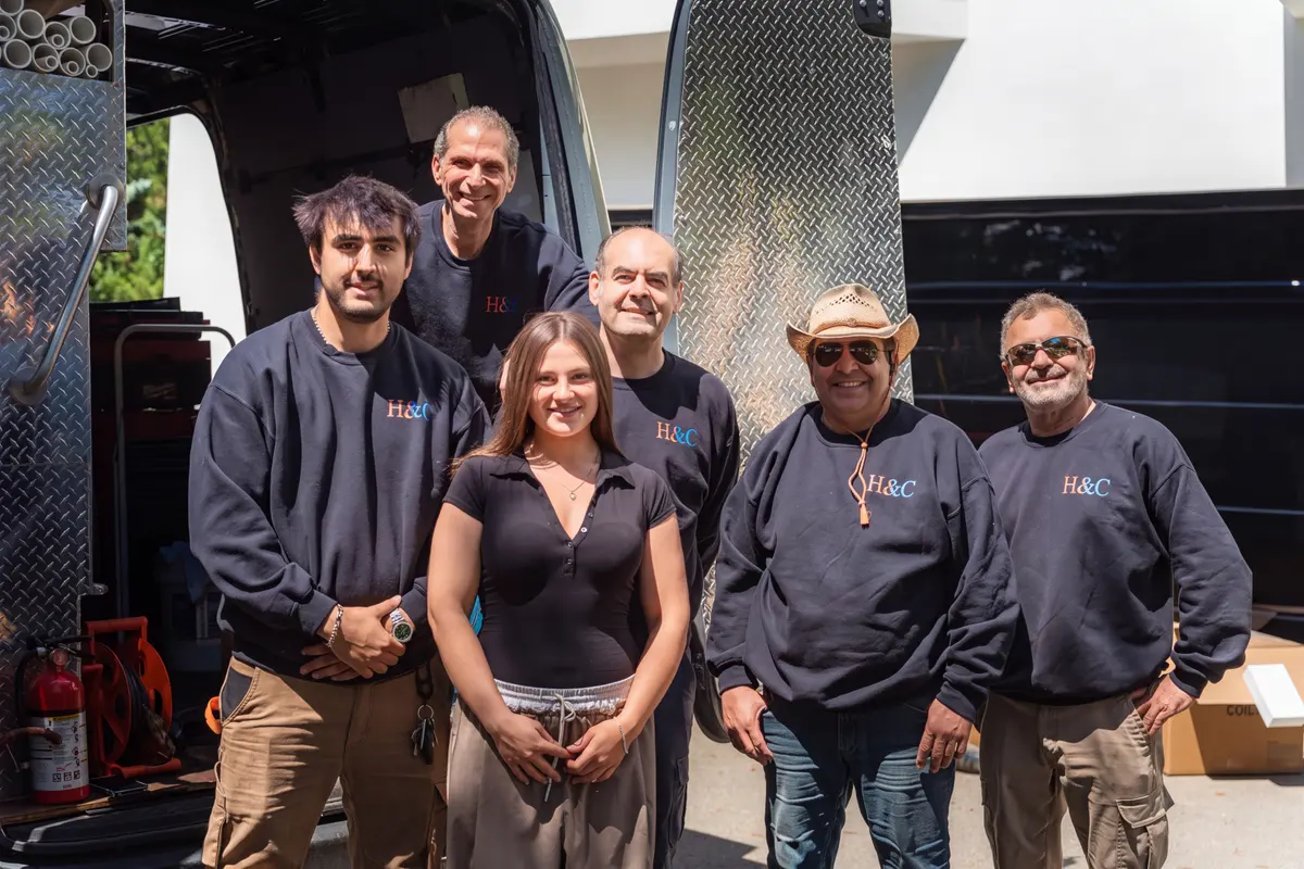 The H&C team on an install day